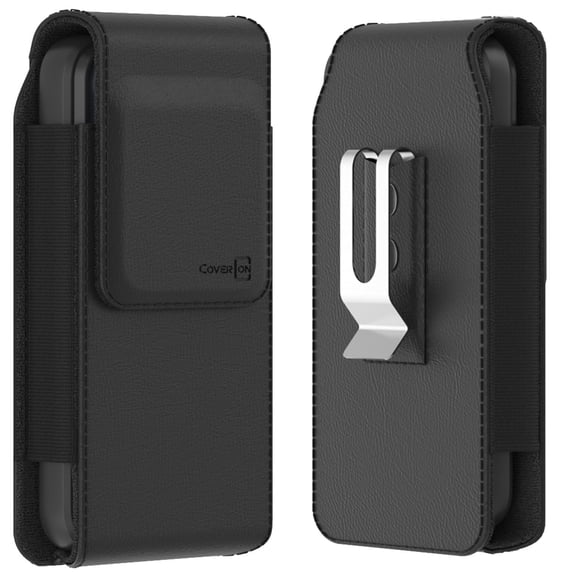 CoverON Holster for Samsung Galaxy A56 A37 A36 A26 A35 A25 A15 A55 A54 A53 A52 A51 A50 A71 A24 A22 A20 5G 4G Cell Phone Case Belt Clip Vertical Leather Pouch (Fits Otterbox/Any Case)