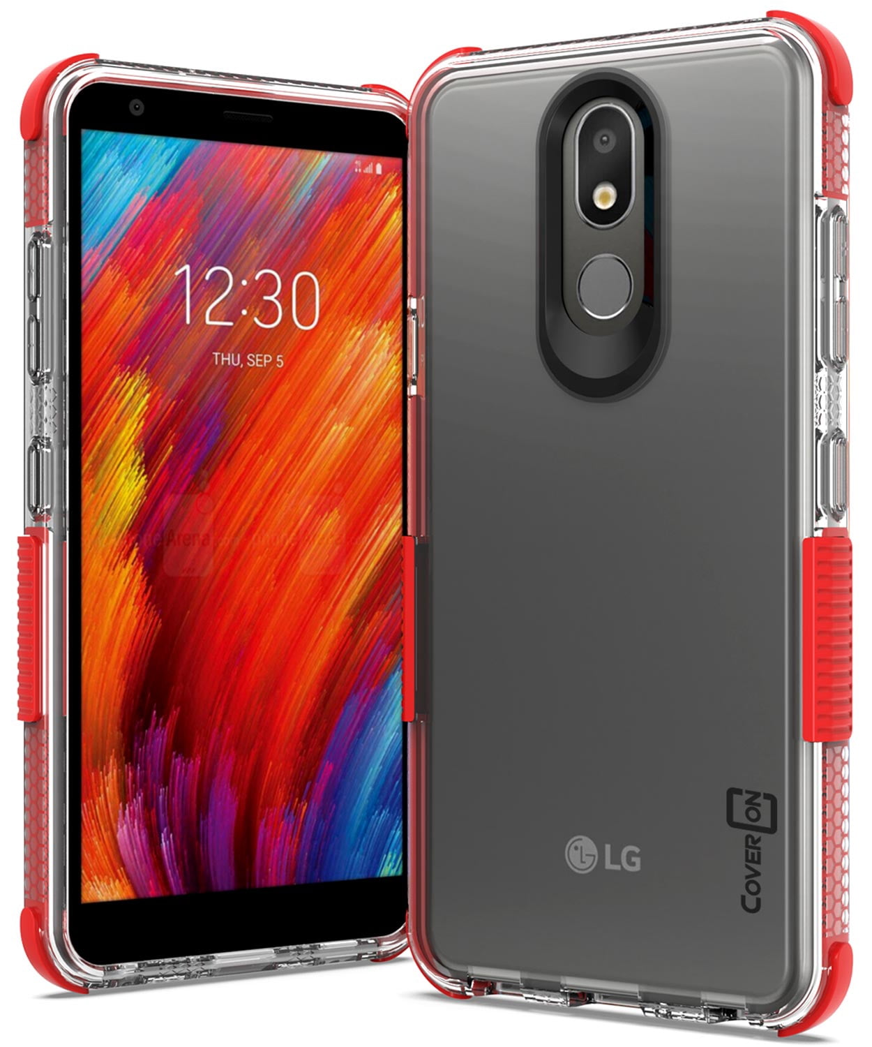 Sunrive Cover compatibile con LG Q7, Custodia Case in molle Trasparente silicone Morbida Flessibile Antigraffio protettiva back custodie(Q Albero 3