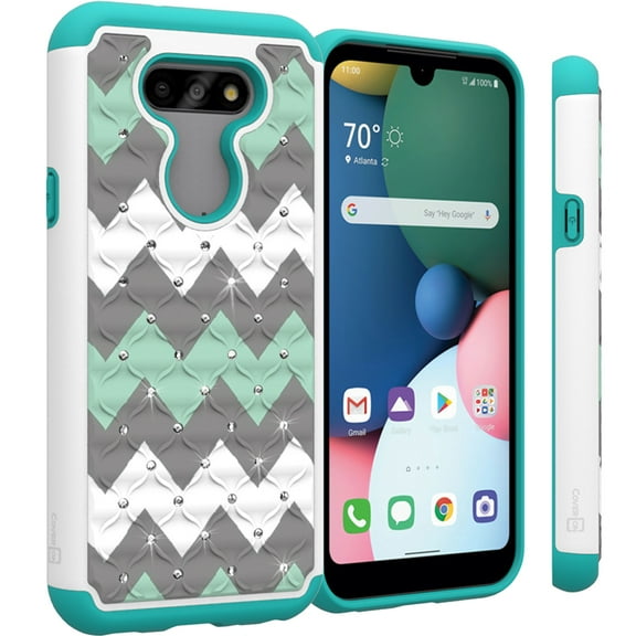 CoverON LG Aristo 5 / Aristo 5+ Plus Case, Aurora Series Rhinestone Phone Cover