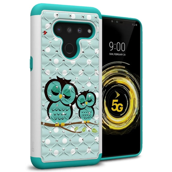 CoverON LG V50 ThinQ Case, Aurora Series Rhinestone Phone Cover