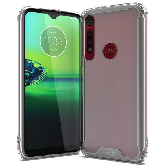 CoverON Motorola Moto G8 Play / One Macro Case Clear Slim Fit Hard Protective Phone Cover with TPU Bumpers - Pure View Series