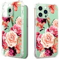 thumbnail image 1 of CoverON Phone Design For Apple iPhone 14 Pro Max Case, Clear Flexible Soft Rubber Slim TPU Cover, Peony Flower, 1 of 8