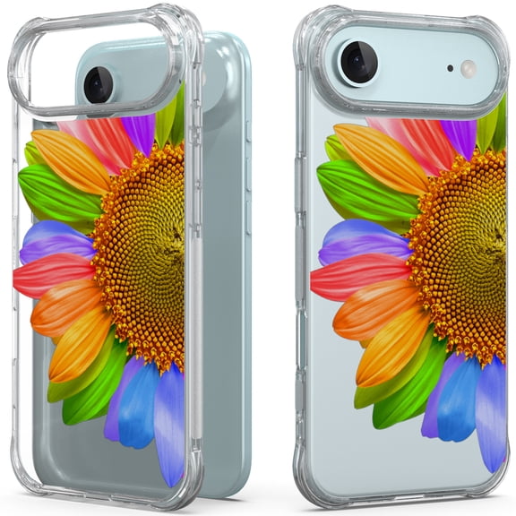 CoverON Phone Design For Apple iPhone 17 Air Case, Clear Flexible Soft Rubber Slim TPU Cover, SunFlower
