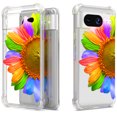 thumbnail image 1 of CoverON Phone Design For Google Pixel 8 Case, Clear Flexible Soft Rubber Slim TPU Cover, SunFlower, 1 of 7