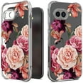 thumbnail image 1 of CoverON Phone Design For Goolge Pixel 9a Case, Clear Flexible Soft Rubber Slim TPU Cover, Peony Flower, 1 of 8