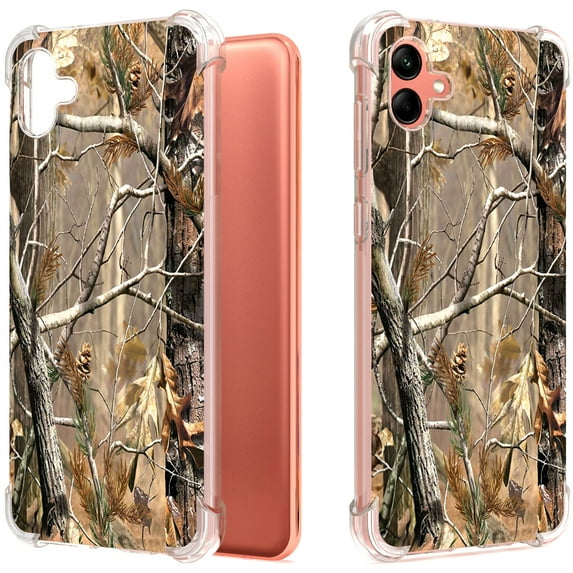 CoverON Phone Design For Samsung Galaxy A04 Case, Clear Flexible Soft Rubber Slim TPU Cover, Camouflage