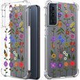 thumbnail image 1 of CoverON Phone Design For Samsung Galaxy S21 FE Case, Clear Flexible Soft Rubber Slim TPU Cover, Flower Garden, 1 of 8