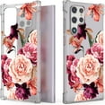 thumbnail image 1 of CoverON Phone Design For Samsung Galaxy S22 Ultra Case, Clear Flexible Soft Rubber Slim TPU Cover, Purple Flower, 1 of 8