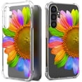 thumbnail image 1 of CoverON Phone Design For Samsung Galaxy S23 FE Case, Clear Flexible Soft Rubber Slim TPU Cover, SunFlower, 1 of 8