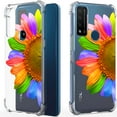 thumbnail image 1 of CoverON Phone Design For TCL 20 R 5G / TCL Bremen Case, Clear Flexible Soft Rubber Slim TPU Cover, Rainbow Sunflower, 1 of 8