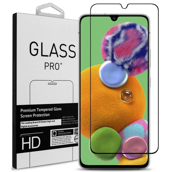 CoverON Samsung Galaxy A90 5G Tempered Glass Screen Protector - InvisiGuard 2.0 Series Full Coverage 9H with Faceplate (Case Friendly)