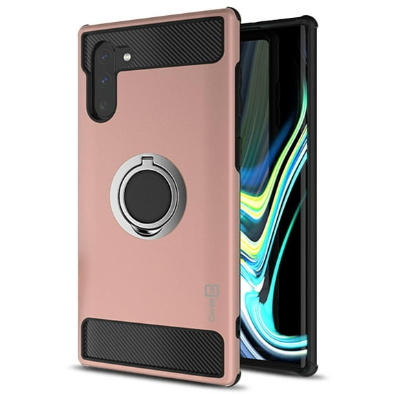 CoverON Samsung Galaxy Note 10 Case with Ring Holder, RingCase Series Hybrid Protective Dua Layer Phone Cover