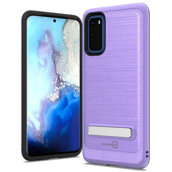 CoverON Samsung Galaxy S20 Case with Magnetic Metal Kickstand Protective Hybrid Phone Cover - SleekStand Series