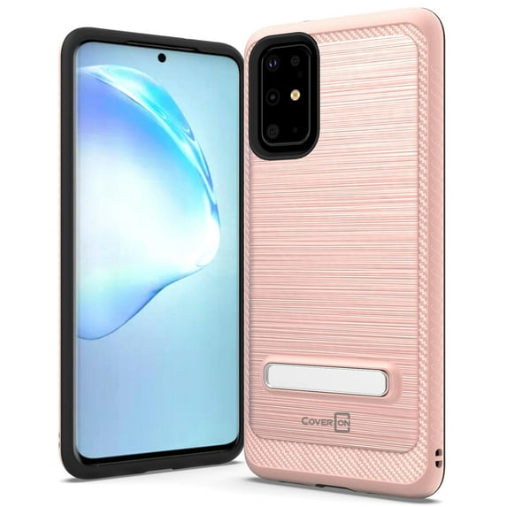 CoverON Samsung Galaxy S20 Plus Case with Magnetic Metal Kickstand Protective Hybrid Phone Cover - SleekStand Series