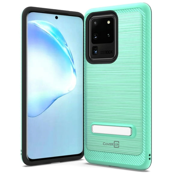 CoverON Samsung Galaxy S20 Ultra Case with Magnetic Metal Kickstand Protective Hybrid Phone Cover - SleekStand Series