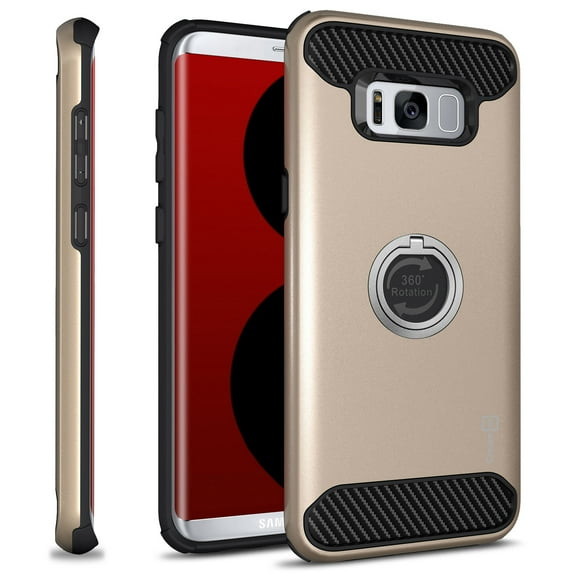 CoverON Samsung Galaxy S8 Plus Case, RingCase Series Hybrid Protective Phone Cover with Grip Ring