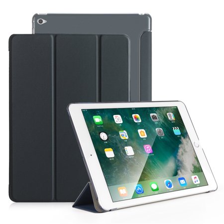 CoverON Slim Cover For Apple iPad 10.2" inch 8th & 7th Generation 2020 2019 Gen/ Air 3 / Pro 10.5, Tri Fold Tablet Case - Transparent Smoke