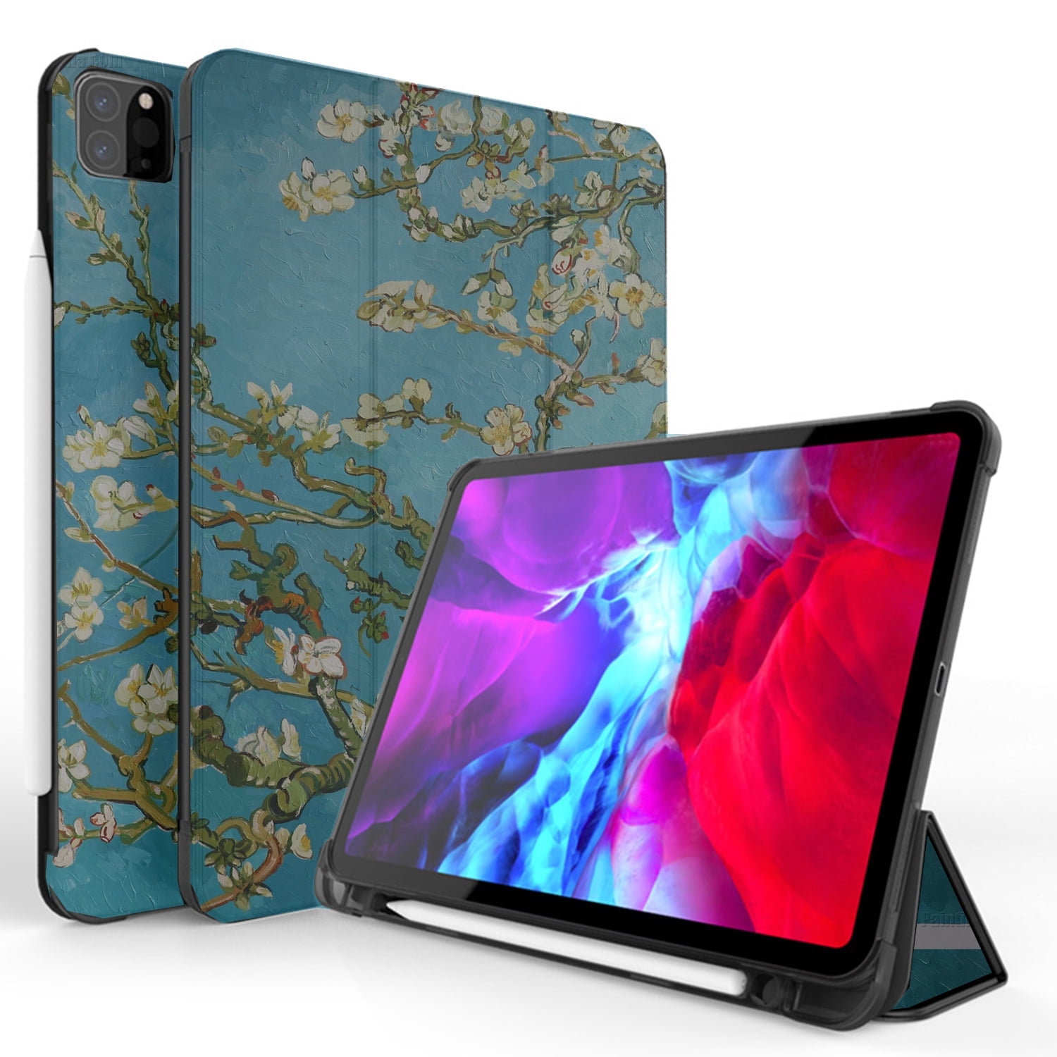 Coque pour iPad Fleurs colorées pour iPad 9,7 pouces 10,2 pouces 10,9