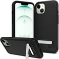 thumbnail image 1 of CoverON for Apple iPhone 13 Mini Phone Case, Slim Metal Kickstand Rugged Dual Layer Cover, Black, 1 of 8