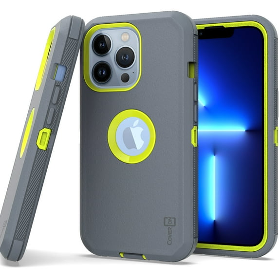 CoverON for Apple iPhone 13 Pro Max Case, Military Grade Heavy Duty Full Body Phone Cover - Gray