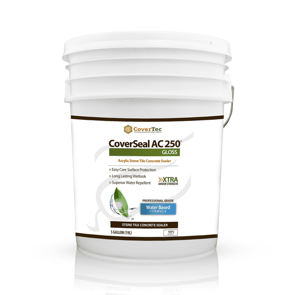 CoverSeal AC250 WB Acrylic Natural Stone Sealer, Gloss Finish - 5 Gal