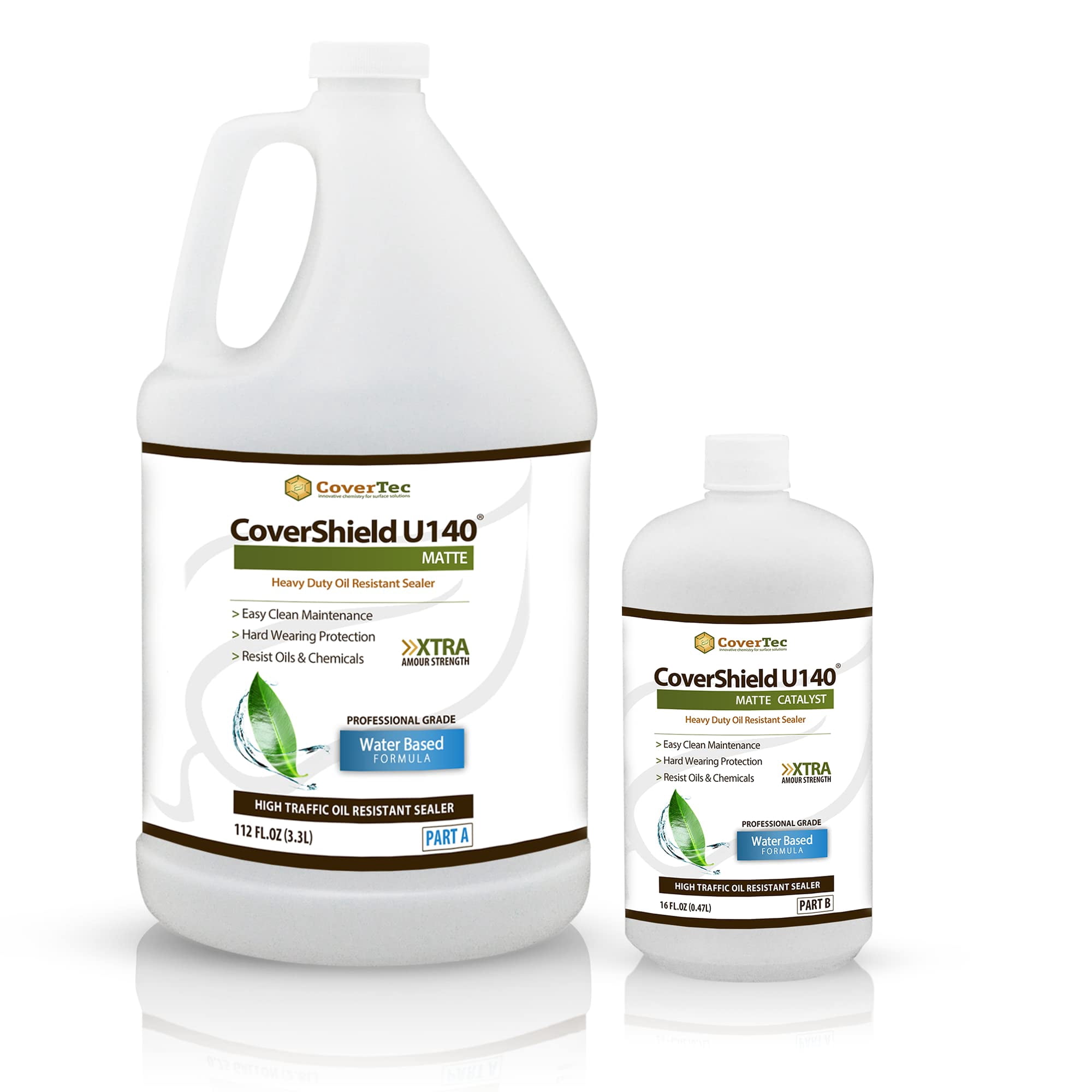 CoverShield U140 Heavy Duty Stain and Oil Resistant Concrete Sealer ...