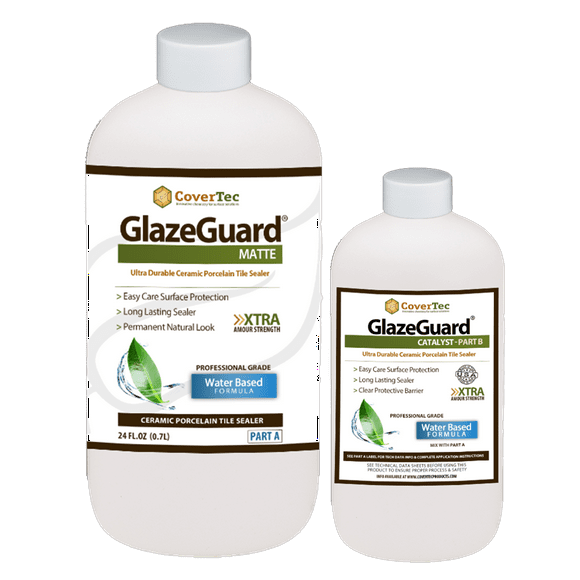 CoverTec GlazeGuard Matte Ceramic & Porcelain Tile Sealer, 36 Oz