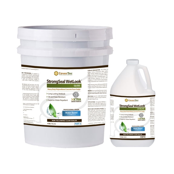 CoverTec StrongSeal Wetlook Brick Concrete Stone Paver Sealer