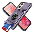 thumbnail image 1 of CoverTrend for Motorola Moto G Stylus 5G 2024 Wallet Case with Credit Card Holder, Rotated Ring Kickstand Heavy Duty Rugged Military Grade Shockproof Protective Cover for Moto G Stylus 5G 2024, Violet, 1 of 6