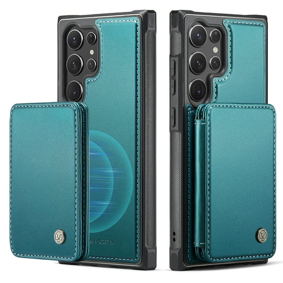 CoverTrend for Samsung Galaxy S21 Wallet Case with Detachable Card Holder, Case for S21 with RFID Blocking for Women Men, Durable Kickstand Shockproof Phone Case,Blue