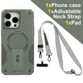 thumbnail image 1 of CoverTrend for iPhone 14 Pro Max MagSafe Case with Adjustable Crossbody Lanyard, Military Grade Drop Protection Shockproof Hybrid Rugged Case with Kickstand for iPhone 14 Pro Max,Gray, 1 of 8