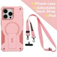 thumbnail image 1 of CoverTrend for iPhone 14 Pro Max MagSafe Case with Adjustable Crossbody Lanyard, Military Grade Drop Protection Shockproof Hybrid Rugged Case with Kickstand for iPhone 14 Pro Max,Pink, 1 of 8