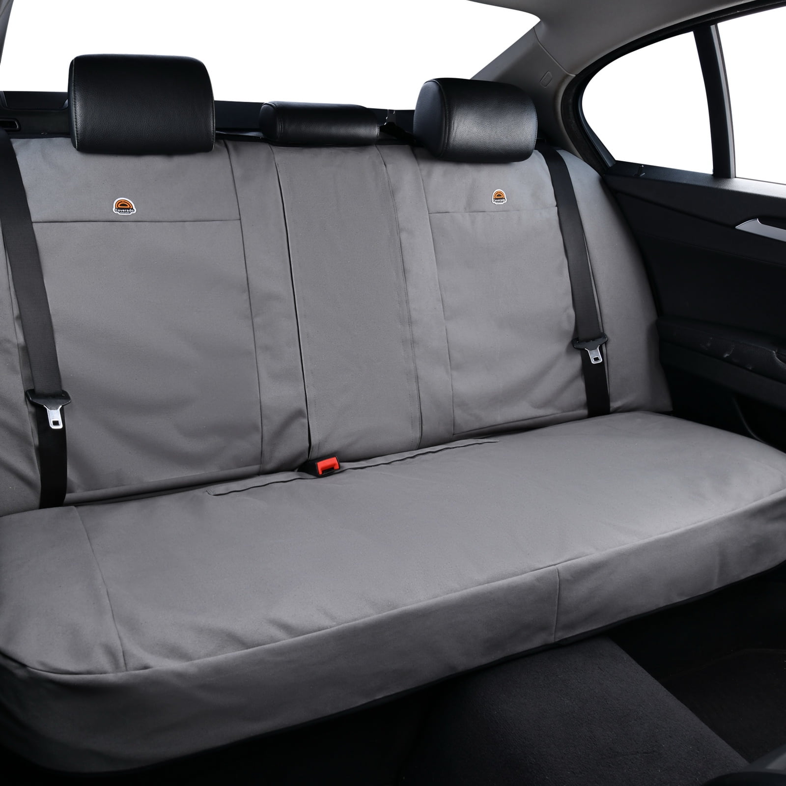 Coverado Water Resistant Canvas Back Seat Covers for Car, Truck, SUV