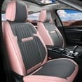 thumbnail image 1 of Coverado Car Seat Covers 2 Seats, Waterproof Faux Leather Front Seat Protectors, Auto Interior Cushions Universal Fit for Most Cars, Pink&Gray, 1 of 7