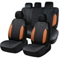 thumbnail image 1 of Coverado Car Seat Covers Full Set, Airbag Compatible Faux Leather Seat Protectors, Automotive Cushions Universal Fit for Car SUV Sedan Truck, Black&Brown, 1 of 8