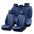 thumbnail image 1 of Coverado Car Seat Covers Full Set, Front and Rear Seat Protectors, Waterproof Faux Leather Universal Fit for Most Cars, Blue, 1 of 8