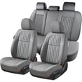 thumbnail image 1 of Coverado Car Seat Covers Full Set, Gray Front and Rear Seat Protectors, Waterproof Faux Leather Universal Fit for Most Cars, 1 of 11