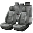 thumbnail image 1 of Coverado Car Seat Covers Full Set, Stylish Faux Leather Front and Back Seat Protectors, Automotive Interior Accessories Universal Fit for Most Cars, Gray, 1 of 9