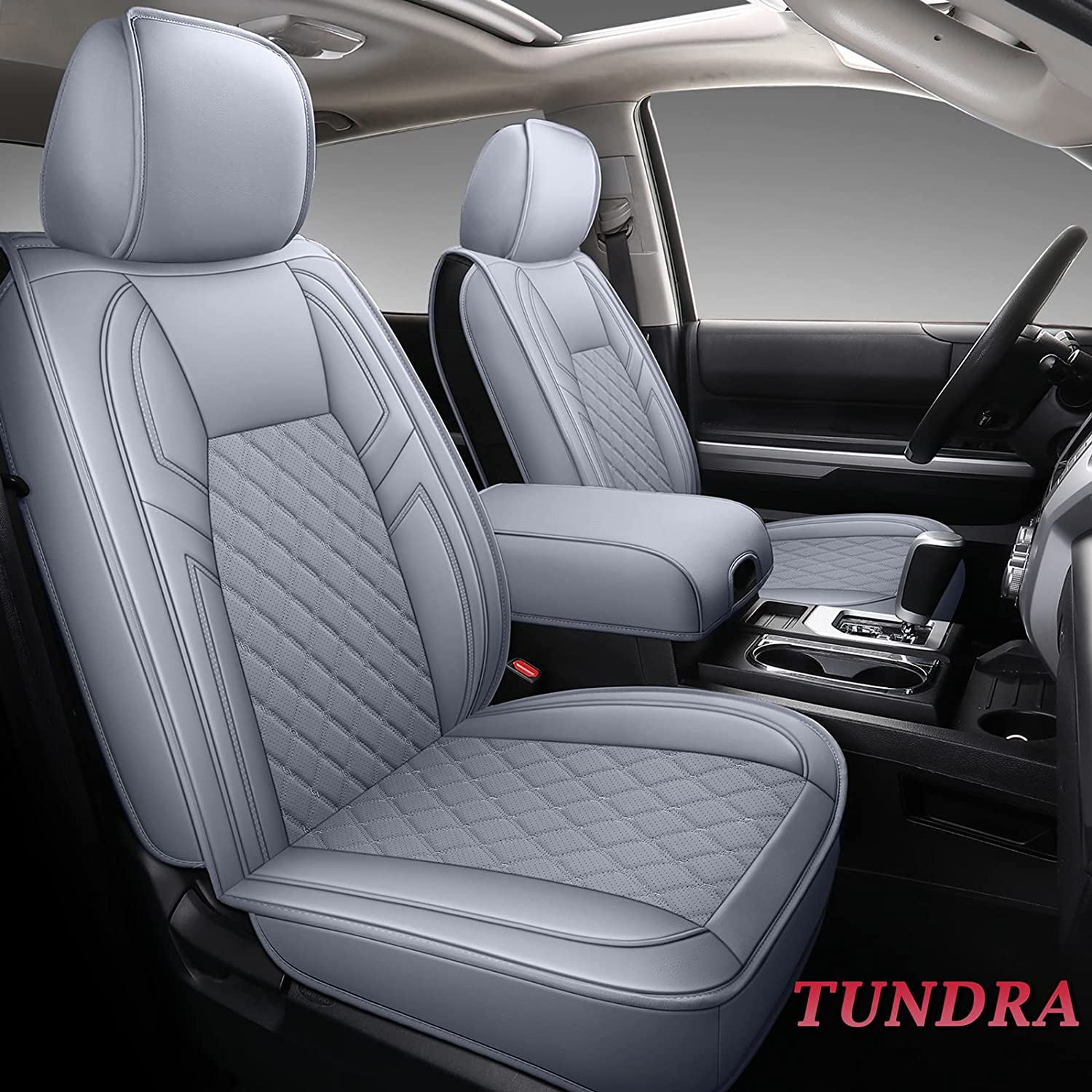 Coverado Custom Fit Tundra Seat Covers, 5 Seats Waterproof Leather Car Custom Seat Protectors