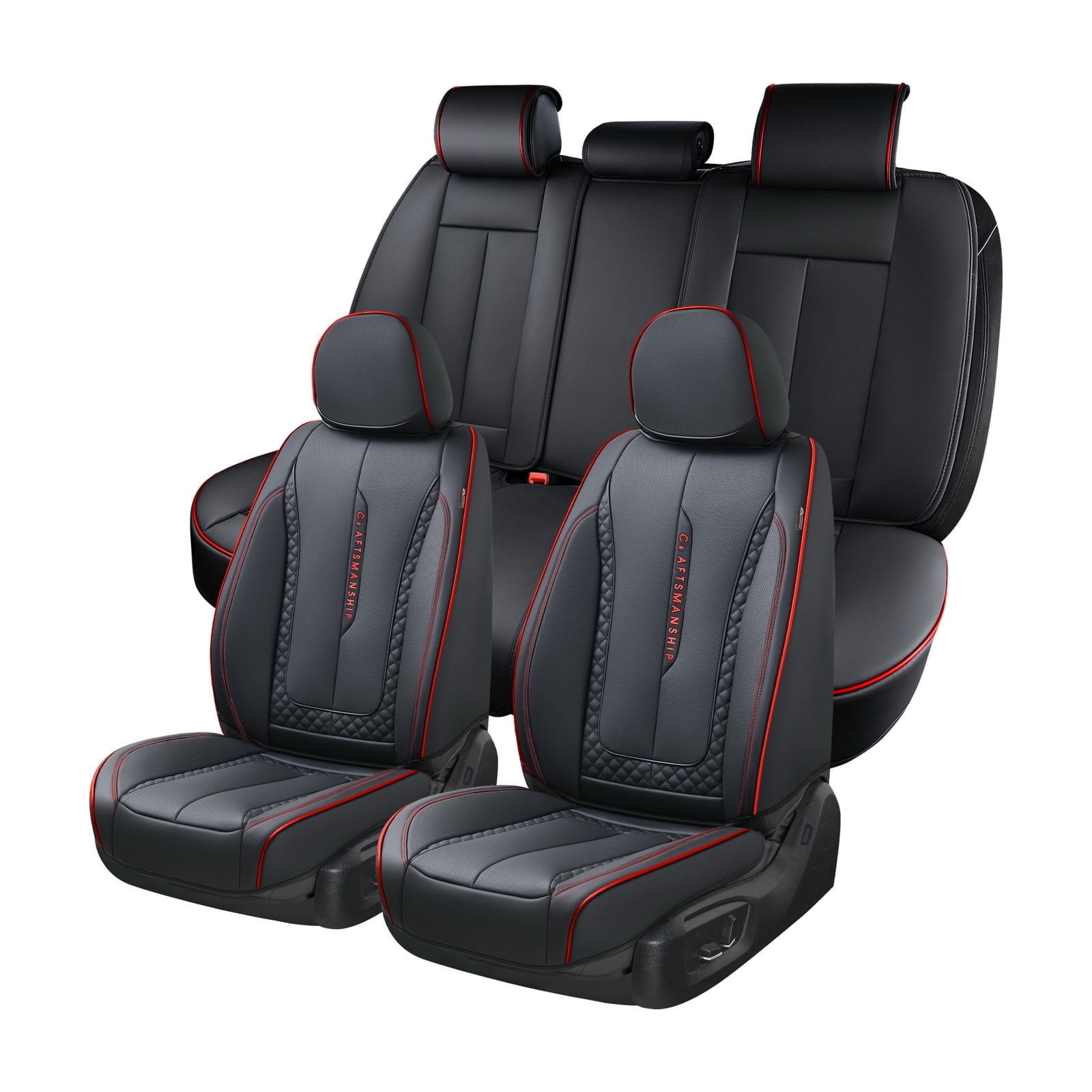 For Chevrolet Faux Leather Car Seat Cover Protector 5-Seats Front Rerar