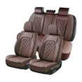 thumbnail image 1 of Coverado Front and Back Car Seat Covers Full Set, Waterproof Faux Leather Seat Protectors, Auto Interior Accessories Universal Fit Most Cars SUVs Pickup Trucks, Coffee, 1 of 11