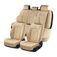 thumbnail image 1 of Coverado Front and Back Car Seat Covers Full Set, Waterproof Faux Leather Seat Protectors, Auto Interior Accessories Universal Fit Most Cars SUVs Pickup Trucks, Beige, 1 of 10