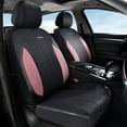 thumbnail image 1 of Coverado Front Car Seat Covers, Faux Leather Seat Protectors, 2 Seats Automotive Cushions Universal Fit for Car SUV Sedan Truck, Black&Pink, 1 of 6