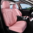 thumbnail image 1 of Coverado Front Car Seat Covers, Luxury Leather Car Seat Protectors, Fashion Auto Interior Cushions Universal Fit for Most Cars, SUVs and Trucks, Pink, 1 of 5