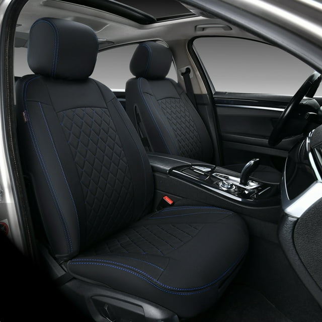 Coverado Front Pair Seat Covers, Waterproof Neoprene Car Seat Protectors, 6 Pieces Auto