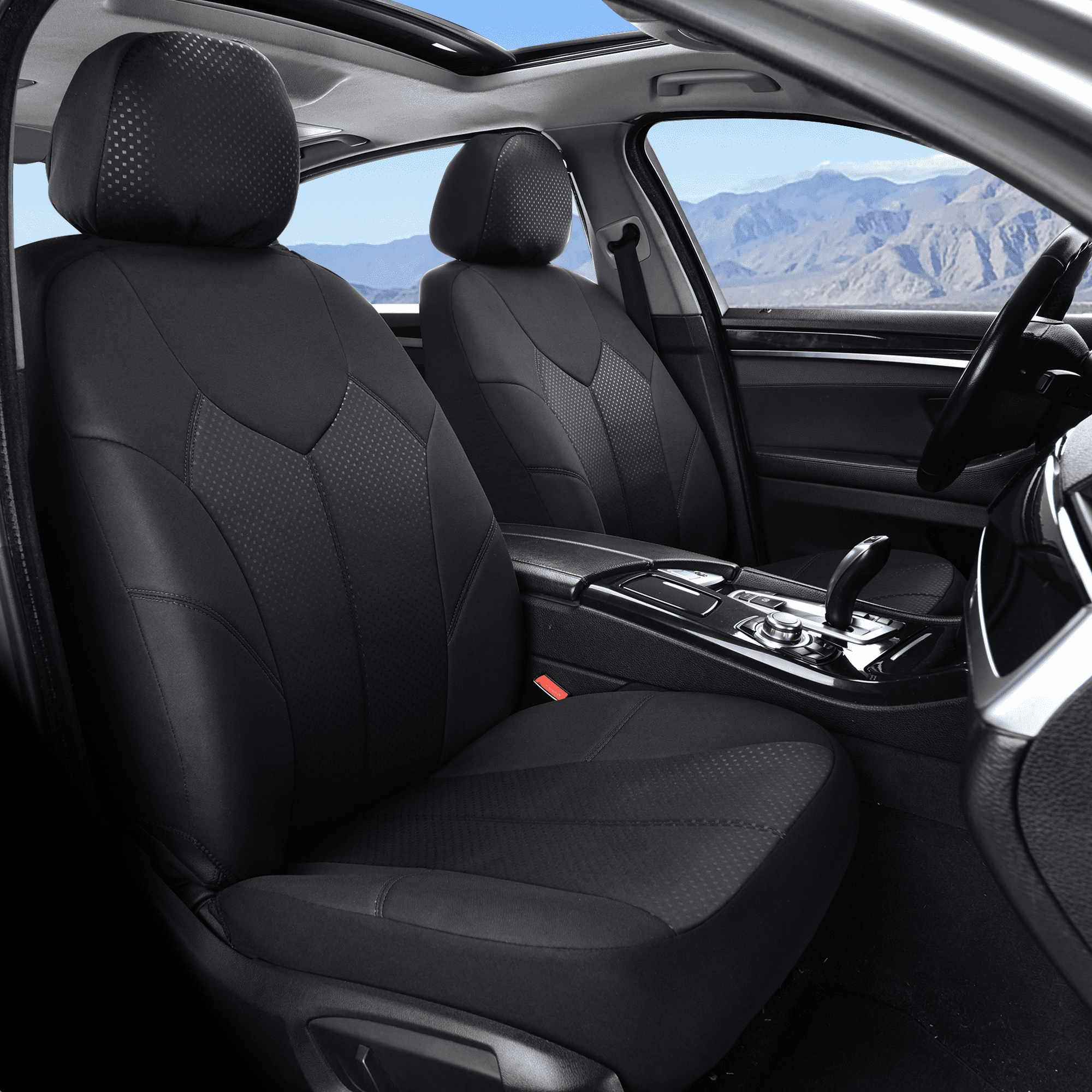 Coverado Full Set Front and Back Seat Covers, 11PCS PVC Seat Covers Set