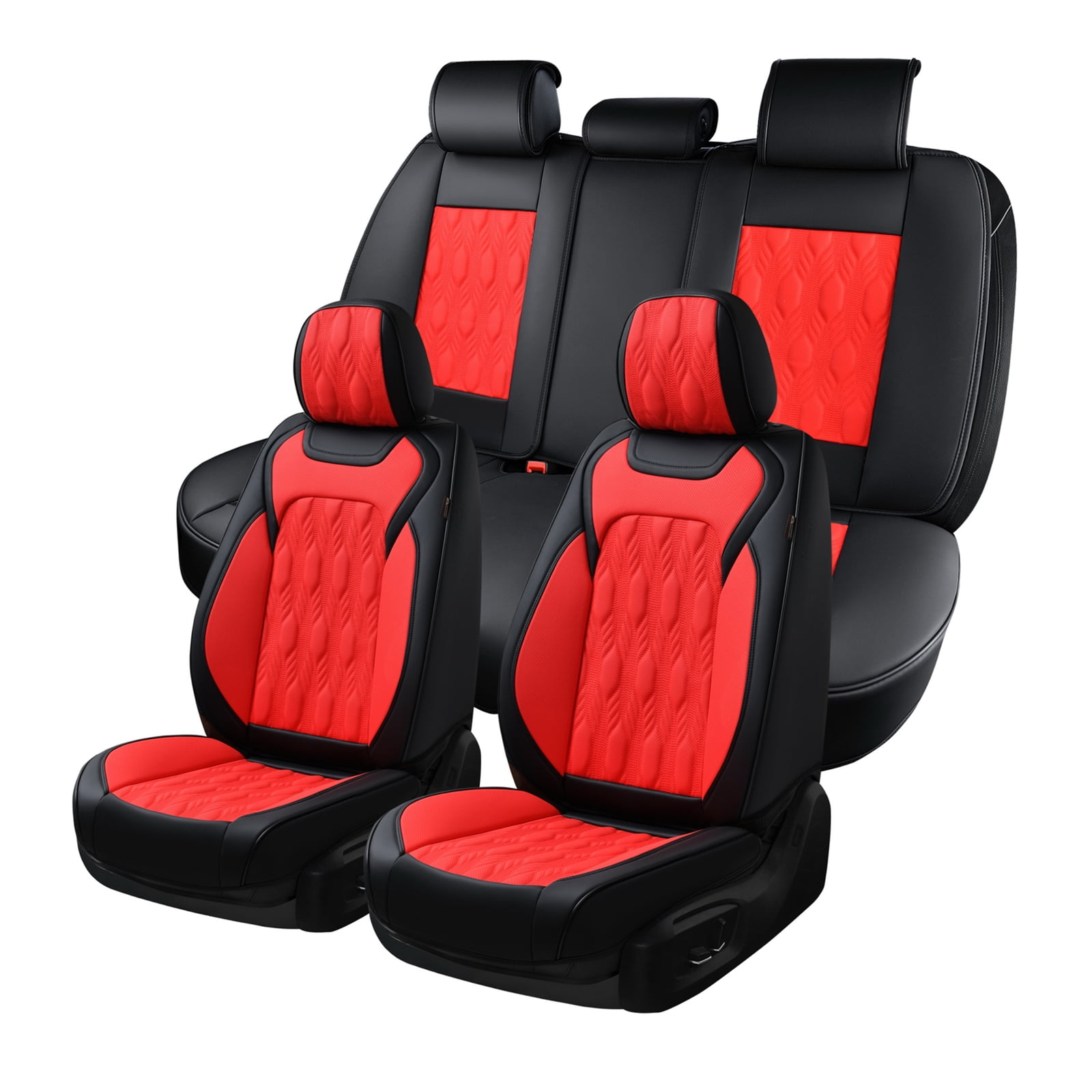 Car Seat Covers Accessories Full Set Premium Nappa Leather Cushion