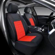 Coverado Red Front Seat Covers Set, PVC Auto Seat Covers for Car, 6 Pieces Universal Auto Seat Protectors Car Accessories Fit for Most Vehicles, Sedans, SUV, Trucks