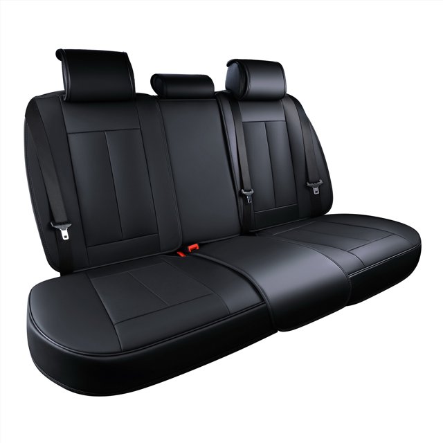 Coverado Waterproof Auto Back Seat Covers, Premium Leather Rear Seat