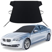 Coverado Black Windshield Sun Shade Cover, Durable 600D Oxford Fabric, Windshield Protector for Most Cars67" 47"